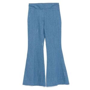 GABRIELA HEARST High-Waisted Flared Trousers Women AZUL Pants